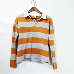 Stripped rugby mustard long sleeve